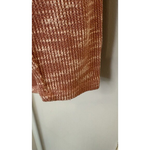 Inspired Hearts Women’s 1X Hoodie Top Pink Lace-Up Neck Waffle Knit Long Sleeve - Picture 10 of 10